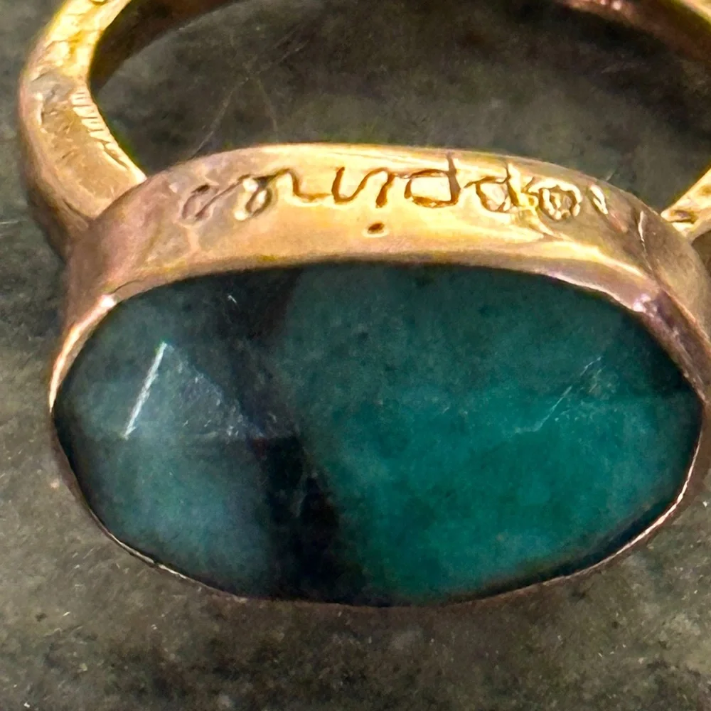 “Ode to Joy” unisex emerald/rose gold ring by Jes MaHarry. New in box. - Picture 4 of 12